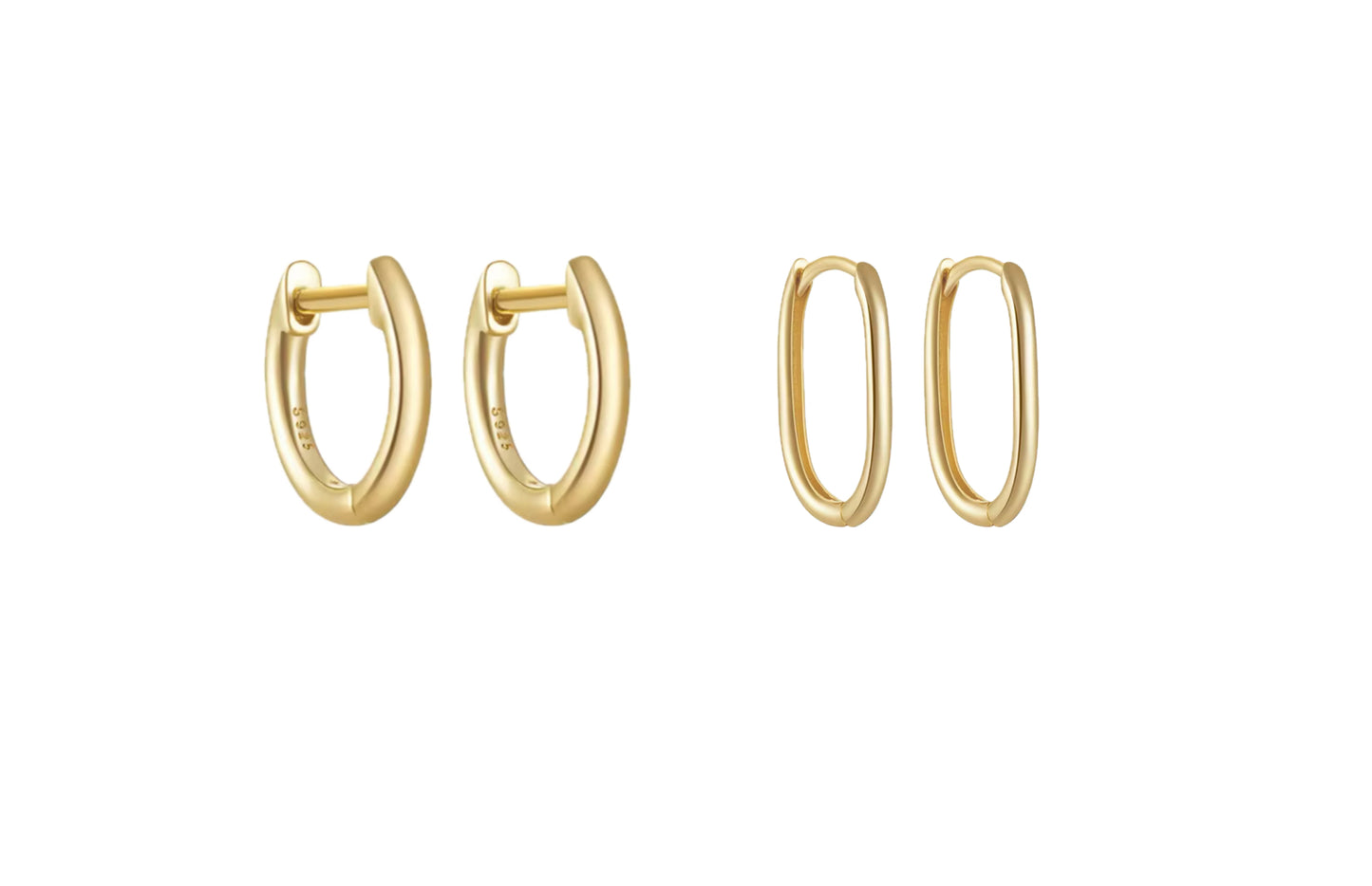 Classic Hoop Earrings Set (2 Pairs)