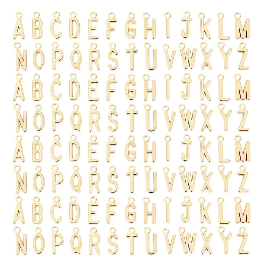 Clip-On Charms: Gold Letter Initials