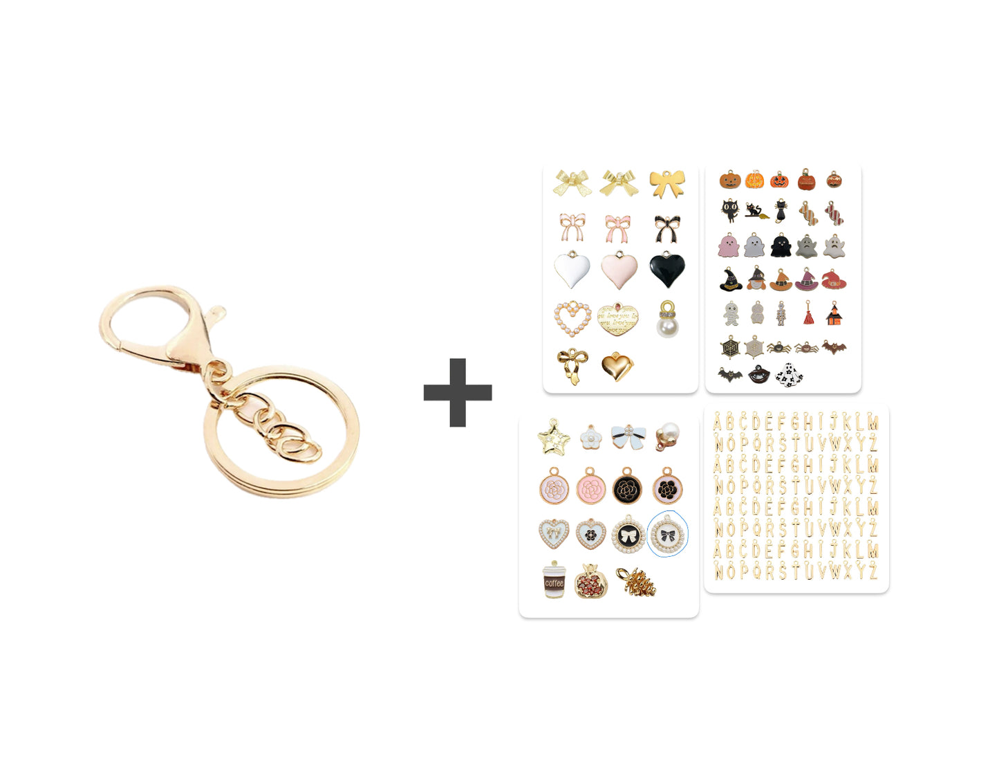 Gold Keychain: Customize Your Charms