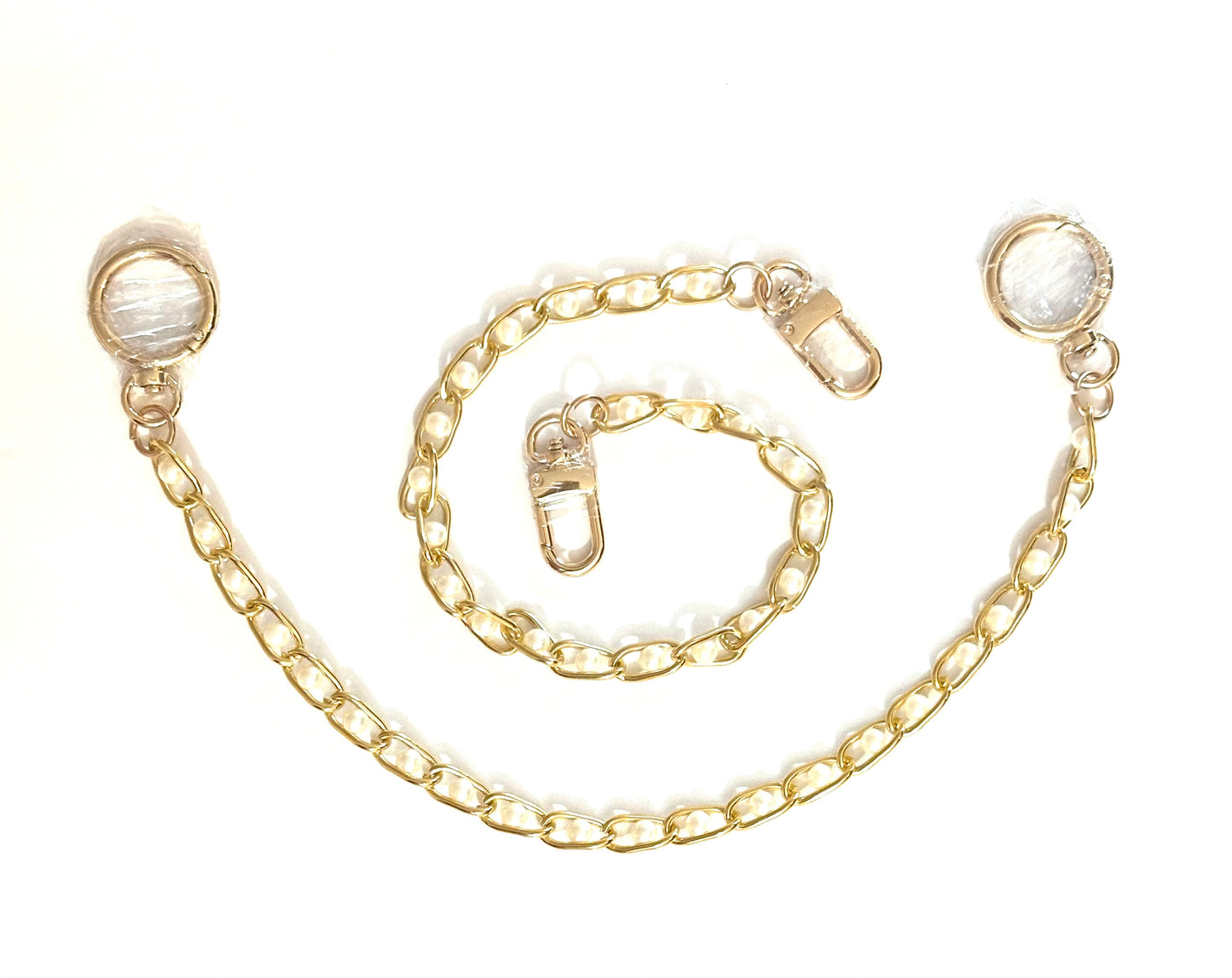 Pearl Gold Link Bag Chain