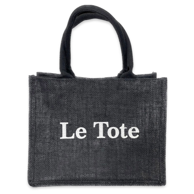 Black Jute Tote Bag (small)