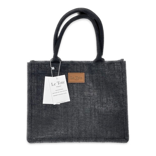 Black Jute Tote Bag (small)